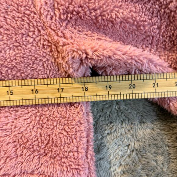 Crewcuts Pink Plush Fleece Sherpa Jacket Pullover Quarter Snap XL 12 14 - Picture 12 of 13